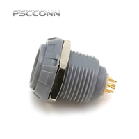 Connecteur circulaire industriel PSCCONN série P à 4 broches en plastique PC, auto-bloquant, PKG.M0.4G1P.NG, PKG.M0.4G1P.LG