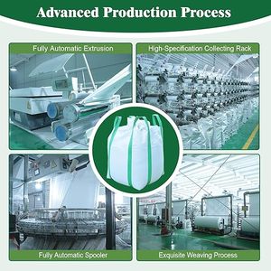 <b>Bulk</b> <b>Bag</b> 2 Ton 35.4"L X 35.4"W X 43.3"H 4400lbs Safety Factor Woven PP Square Bottom Disposable Agriculture Use <b>Bags</b> - Product Image 6
