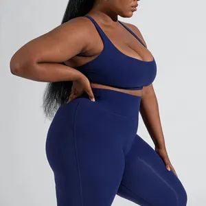 2024 Custom 2 Piece Sets Sportswear Women Sports Clothes Plus Size Yoga Sets Yoga Bra Leggings Gym Fitness Sets