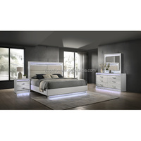 Mobilier moderne luxueux et élégant pour chambre à coucher, salon et hôtel ensemble supérieur lit en métal et bois