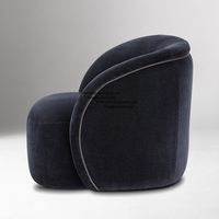 Fauteuil pivotant d'appoint capitonné pour la maison, le bureau, la chambre à coucher, le salon, l'hôtel, avec accoudoirs rembourrés en tissu, meubles généraux