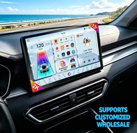 Radio para Auto de 13 Pulgadas con Pantalla Táctil QLED 2K Android 14, Qualcomm 6115 de 8 Núcleos a 2.0GHz, 4GB+64GB, CarPlay Inalámbrico y Android Auto