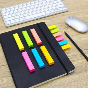 100 Hojas de Etiquetas Adhesivas Fluorescentes Largas, 5 Colores Sólidos, Marcadores de Página Autoadhesivos, para Estudiantes, Lectura, Oficina, Archivos, Regalo - Product Image 3