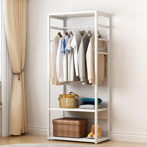 Home Simple Wardrobe Floor Standing <b>Clothes</b> and Hats <b>Storage</b> Rack Open Combination Clothing <b>Storage</b> Cabinet Multifunctional - Product Image 3