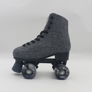 Patins à roulettes style vintage avec roues LED-Gris Denim - Product Image 6
