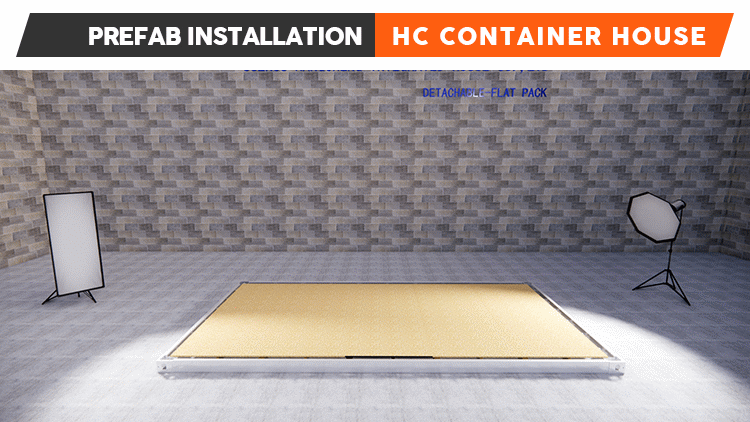 New design 40ft detachable flat pack prefab container house for sale