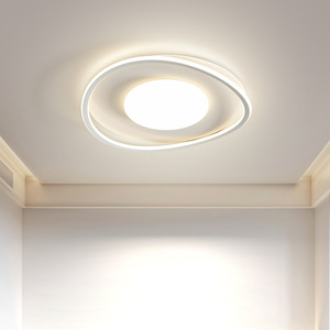 Design nordique intérieur éclairage LED plafonnier minimaliste trois couleurs changeantes acrylique pour salon chambre salle de réunion - Product Image 2