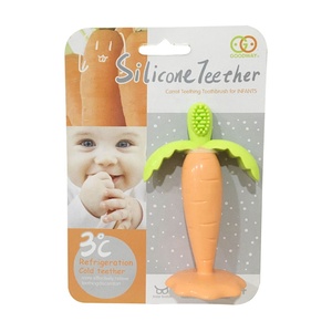 Non-Toxic Bpa Free Soft Silicone <strong>Carrot</strong> Teething Baby Teether <strong>Toy</strong> - Product Image 1