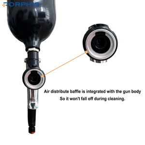 PORPHIS PHS-155B <span class=keywords><strong>Pistola</strong></span> de Pulverización de Aluminio con Capacidad de 600 ml y Boquilla Personalizable de 1.3/1.6/1.8 mm, Ideal para Automoción y Mantenimiento - Product Image 4