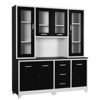 Meuble de rangement de cuisine avec porte, organisateur domestique, étagère de rangement, meuble de cuisine en métal mat avec tiroir