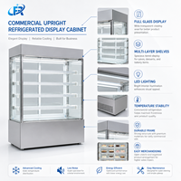 Vitrine réfrigérée à faible bruit pour desserts, présentoir à gâteaux multicouches sans givre, mobilier de magasin personnalisé, OEM sur mesure