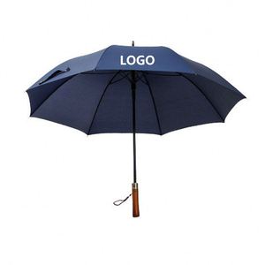 Parapluie de golf droit moderne grand format avec poignée en bois massif rétro, imprimé sur mesure, pour adultes, idéal pour cadeaux publicitaires - Product Image 1