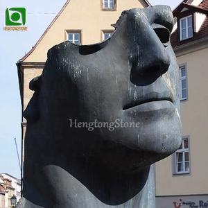 Statue <span class=keywords><strong>de</strong></span> <span class=keywords><strong>visage</strong></span> <span class=keywords><strong>d</strong></span>'<span class=keywords><strong>homme</strong></span> en bronze coulé Hengtong 2026, taille réelle, célèbre sculpture extérieure en cuivre - Product Image 3