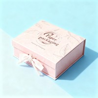 Boîtes cadeaux en papier de soie magnétique en gros, personnalisation du logo, boîtes de couleur rose pour emballage de parfum, boîtes de parfum avec ruban de soie