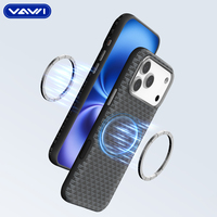 VAWI L140 Coque magnétique en cuir texturé triangulaire en gros pour iPhone 13 14 15 16 17 Pro Max Coque de téléphone antichoc