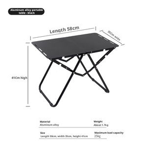 <span class=keywords><strong>Mesa</strong></span> <span class=keywords><strong>Plegable</strong></span> Portátil de Aleación de Aluminio para Exteriores, para Campamento, <span class=keywords><strong>Picnic</strong></span>, Hervir Agua, Preparar Té, Barbacoa - Product Image 6