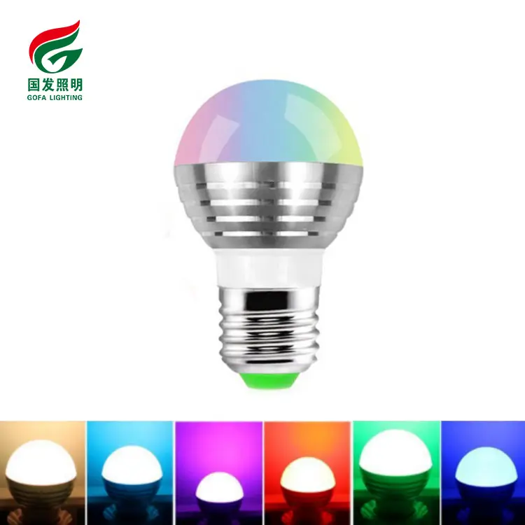 Gofa E27 B22 3W 5W 10W Rgb+W Multicolor Led Lamp Light 16 Million Color Changing Bulb + Remote Control Red Led Rgb Light Bulb