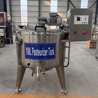 Pasteurisateur en acier inoxydable, cuve de pasteurisation, pasteurisateur à refroidissement - 100L 300L 500L 1000L pour lait, jus, œufs, liquides, sauces