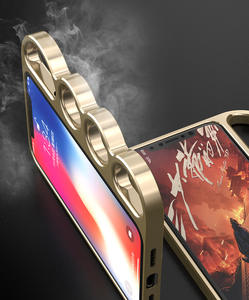 Punk-Style Knuckle Duster Aluminum Metal Frame Phone <b>Case</b> for <b>iPhone</b> 17 Pro Max 17 Plus Air 15/14/13/12/<b>11</b> - Product Image 6