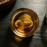 Verre à whisky personnalisé de 10 oz sur le thème du football américain, à fond épais et base lourde, pour bourbon et scotch, idéal comme cadeau pour les fans de sport