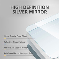 Miroirs intelligents modernes à LED grossissants, ronds et rectangulaires, avec interrupteur tactile et éclairage pour hôtel