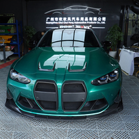 Nuevo diseño G80 M3, kits de carrocería de fibras de carbono seco, faldas laterales de rejilla, labio trasero, labio delantero para BMW M3 G80 AX, labio trasero estilo con luces
