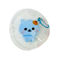 Jouets Squishy en Silicone, Design Animal Mignon, Jouet Sensoriel à Presser, Breloques Anti-Stress pour Sac – En Stock