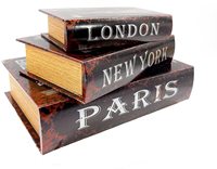 Boîtes de décoration de luxe en papier factice, style livre de créateur, pour la décoration intérieure, vente en gros, personnalisables, élégantes pour l'affichage