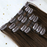 Extensions de cheveux Remy vierges vietnamiens 100% de haute qualité, lisses naturels, soyeux, ondulés, double épaisseur, à clipser