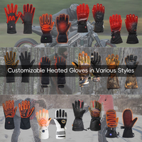 Gants Chauffants Fins Rechargeables Ultra-Fins Écran Tactile Longue Durée Chauds Intérieurs pour Ski Batterie Femmes Doublure Électrique