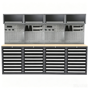 Gabinete <span class=keywords><strong>de</strong></span> <span class=keywords><strong>Herramientas</strong></span> Combinado <span class=keywords><strong>con</strong></span> Banco <span class=keywords><strong>de</strong></span> Trabajo, Gabinete Metálico Resistente para Garaje, Carro <span class=keywords><strong>de</strong></span> Almacenamiento <span class=keywords><strong>de</strong></span> <span class=keywords><strong>Herramientas</strong></span>, <span class=keywords><strong>Caja</strong></span> <span class=keywords><strong>de</strong></span> <span class=keywords><strong>Herramientas</strong></span> Portátil <span class=keywords><strong>con</strong></span> <span class=keywords><strong>Ruedas</strong></span> - Product Image 1