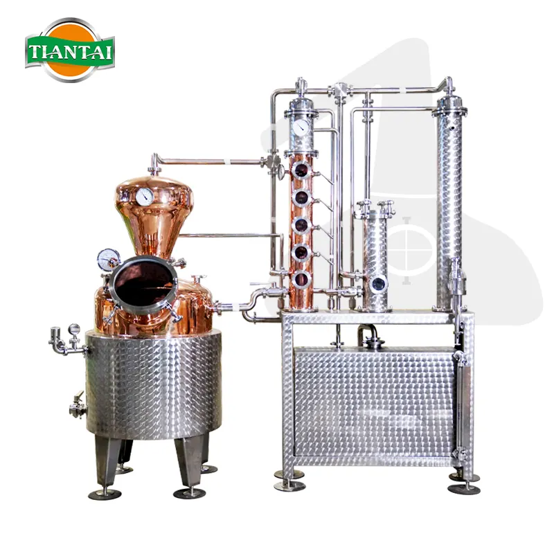 200l 300l 500l équipement de distillerie gin rhum vodka whisky bourbon alcool hydrolat distillateur Rectification Colonne Distillation