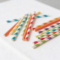 Pailles en papier dorées pour fêtes de Noël, mariages, anniversaires – Fournitures jetables pour boissons