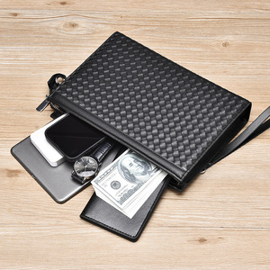 Borsa a Tracolla da <span class=keywords><strong>Uomo</strong></span> in PU alla Moda, Grande Capacità, per Lavoro e Tempo Libero, con Motivo Intrecciato, Resistente - Product Image 5