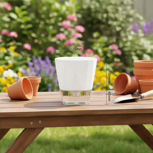 Vaso Idroponico Moderno Ecologico Bianco in PP Quadrato <span class=keywords><strong>da</strong></span> <span class=keywords><strong>Parete</strong></span> con Funzione di Irrigazione per Piante Vive 1 Pezzo - Product Image 6