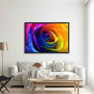 Printed Canvas: Radiant Floral Design, Modern Art Decor,<b>BLACK</b> <b>FRAMED</b> CANVAS - Product Image 3