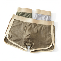 Nouvelle Série 2026 – Vente en Gros de Boxers Homme en Soie Glacée, Design Texturé Côtelé, Étiquette Logo Personnalisée, Qualité Supérieure