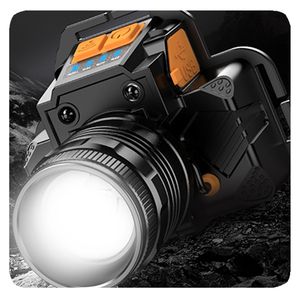 Новый налобный фонарь 2026 года с высокой яркостью, светодиодный, перезаряжаемый, с зумом, датчиком движения, для использования на улице, крепление на каску - Product Image 4