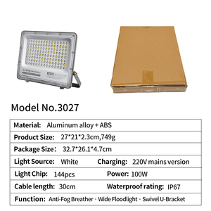 Projecteur <span class=keywords><strong>LED</strong></span> extérieur 30W-400W, IP67, étanche, super lumineux, pour <span class=keywords><strong>chantier</strong></span>, usine, atelier, stade - Product Image 6