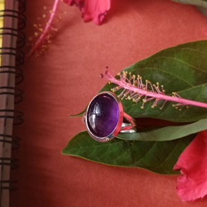 Bague en argent Sterling 925 améthyste naturelle pour femmes et hommes, fiançailles, mariage, anniversaire, bijoux de mariée, cadeau de saint-valentin - Product Image 3