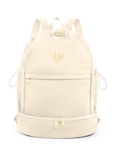 MSF Sac à dos résistant à l'eau avec cordon de serrage, grande capacité, en polyester, pour l'école et les voyages - Product Image 1