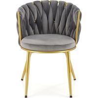 Chaise de salle à manger tissée haut de gamme 2025, pieds en métal stable, tissu en velours, moderne pour salle à manger d'hôtel