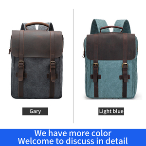 Factory-Customised <strong>Waterproof</strong> PU <strong>Backpack</strong> Unisex Vintage Leather Bag <strong>Stylish</strong> Anti-Theft <strong>Backpack</strong> - Product Image 3