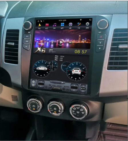 10,4 дюймов Tesla стиль Android 9,0 автомобильный DVD навигатор для Mitsubishi Outlander 2006-2012 4 + 64 Гб Видео Мультимедиа