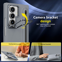 Étui pliable de luxe pour Fold 3-8 avec support pour stylet et support pour appareil photo, résistant aux chocs de qualité militaire, verre trempé, étanche