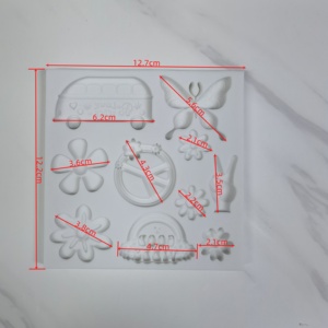 Molde de silicona de 125g con diseño de mariposa y flor para decoración de pasteles, <span class=keywords><strong>fondant</strong></span>, arcilla y azúcar, ideal para bodas - Product Image 2