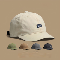 Gorra de Béisbol Americana Vintage de 5 Paneles con Visera Corta, Transpirable, Impermeable, de Secado Rápido, Delgada, para Exteriores, 100% Poliéster, Deportiva