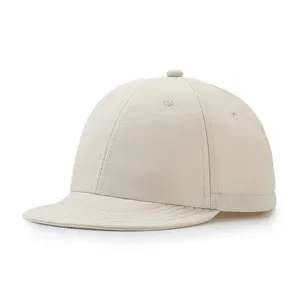 Großhandel Custom ized 6 Panel Flat Short Brim Bill Visier Hut Soft Unstructure Verstellbare Baseball kappe