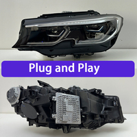 Ensemble de phares avant de voiture modifiés haute performance avec lentille laser et feux de jour LED Spoon pour BMW Série 3 G20 2020-2022
