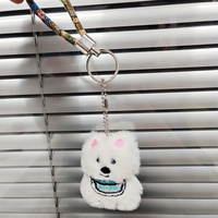 Porte-clés en peluche ours pour sac à dos, porte-clés en coton doux pour artisanat de porte-clés DIY, animaux en peluche, accessoires de voiture